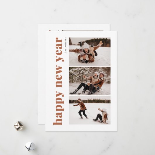 Gelukkig nieuwjaar, de familie Wilson  Kerstkaart (Voorkant / Achterkant in situ)