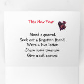 Gelukkig nieuwjaar drieluik kaart (Binnenzijde eerst)