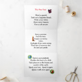 Gelukkig nieuwjaar drieluik kaart (Binnen)