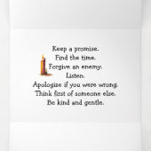 Gelukkig nieuwjaar drieluik kaart (Binnenkant midden)