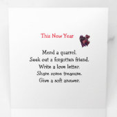 Gelukkig nieuwjaar drieluik kaart (Binnenzijde eerst)