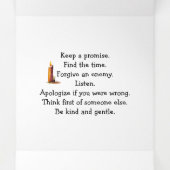 Gelukkig nieuwjaar drieluik kaart (Binnenkant midden)