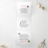 Gelukkig nieuwjaar drieluik kaart (Binnen)