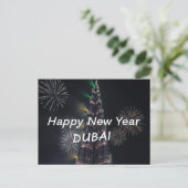 Gelukkig Nieuwjaar Dubai Vuurwerkviering Briefkaart (Staand voorkant)