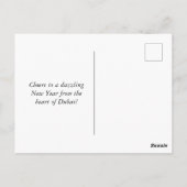Gelukkig Nieuwjaar Dubai Vuurwerkviering Briefkaart (Achterkant)