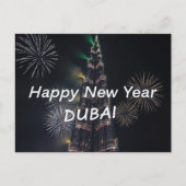Gelukkig Nieuwjaar Dubai Vuurwerkviering Briefkaart (Voorkant)