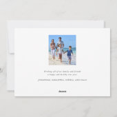 Gelukkig Nieuwjaar Eenvoudig Script 2 foto's Feestdagenkaart (Achterkant)