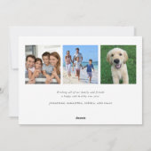 Gelukkig Nieuwjaar Eenvoudig Script 4 Foto Feestdagenkaart (Achterkant)