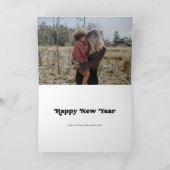 Gelukkig nieuwjaar | Eenvoudige Boho-fotobedekking Feestdagen Kaart (Binnen)