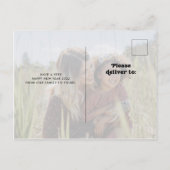 Gelukkig nieuwjaar | Eenvoudige Boho-fotobedekking Feestdagenkaart (Achterkant)