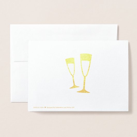 Gelukkig Nieuwjaar eenvoudige moderne kalligrafie  Folie Kaarten (Met envelop)