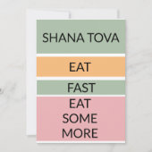 Gelukkig nieuwjaar. Eet, snel, eet wat meer Kaart (Voorkant)