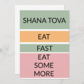 Gelukkig nieuwjaar. Eet, snel, eet wat meer Kaart (Voorkant / Achterkant)