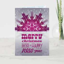 Gelukkig Nieuwjaar Elegant paars Feestdagen Kaart