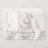 Gelukkig Nieuwjaar Elegant Script 2 Foto Feestdagenkaart (Achterkant)