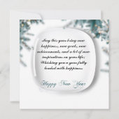 Gelukkig nieuwjaar elegante KAART (Achterkant)