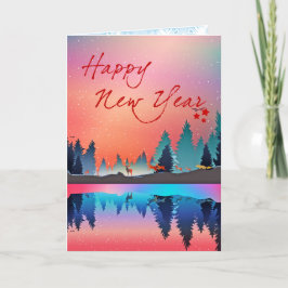 Gelukkig Nieuwjaar Elegante Kerst Decoraties Feestdagen Kaart