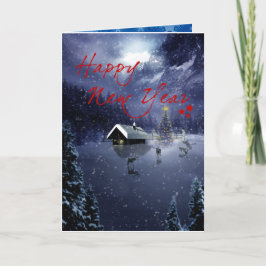 Gelukkig Nieuwjaar Elegante Kerst Decoraties Feestdagen Kaart