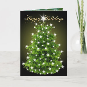 Gelukkig Nieuwjaar Elegante Kerstboom Decoraties Feestdagen Kaart