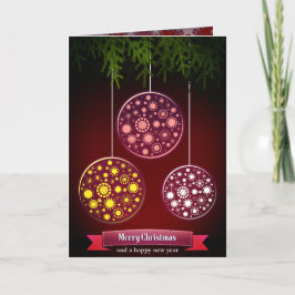 Gelukkig Nieuwjaar Elegante Kerstboom Decoraties Feestdagen Kaart