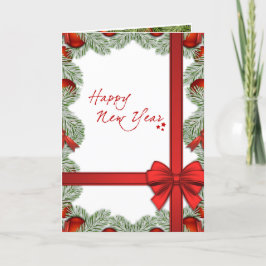 Gelukkig Nieuwjaar Elegante Kerstdecoraties Feestdagen Kaart