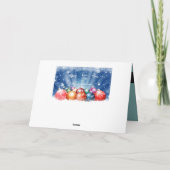 Gelukkig Nieuwjaar en Prettig Kerstmis ballen Kaart (Achterkant)