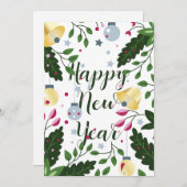 Gelukkig Nieuwjaar en vrolijk kerstfeest Kaart (Voorkant / Achterkant)