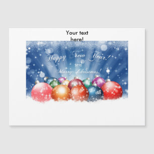 Gelukkig Nieuwjaar en vrolijk Kerstmis ballen
