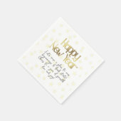 Gelukkig nieuwjaar en wensen goud servet (Hoek)