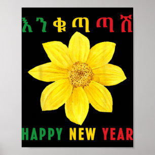 Gelukkig Nieuwjaar Enkuh Adey Abeba, Ethiopisch Er Poster