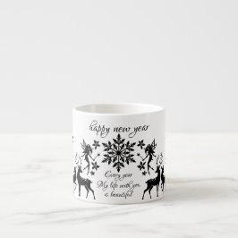 gelukkig nieuwjaar espresso kop