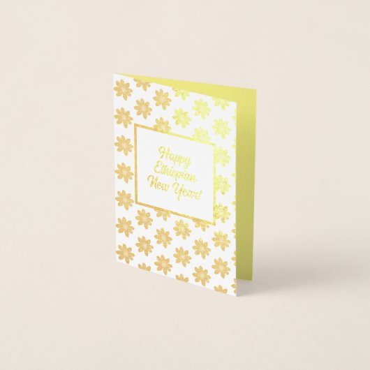 Gelukkig Nieuwjaar Ethiopië Foliekaart Folie Kaarten (Voorkant)