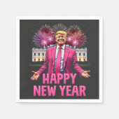 Gelukkig Nieuwjaar Eve Trump Resolutie 2025 Servet (Voorkant)