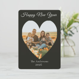 Gelukkig Nieuwjaar Familie Foto Feestdagenkaart