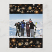 Gelukkig Nieuwjaar Familie Foto Feestdagenkaart (Voorkant)