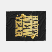 Gelukkig Nieuwjaar Familie Reünie Party Oud en Nie Fleece Deken (Voorkant (Horizontaal))