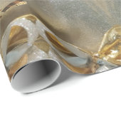 Gelukkig Nieuwjaar Faux Gold Foil Script Elegant C Cadeaupapier (Rol Hoek)