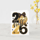 Gelukkig Nieuwjaar Feest 2026 Ballon Familie Match Kaart (Gele Bloem)