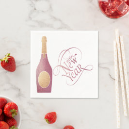 Gelukkig Nieuwjaar Feest Glitter Papier Servet