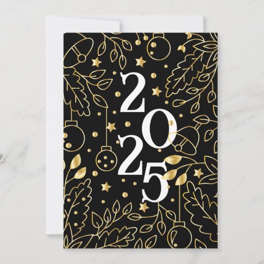 Gelukkig nieuwjaar feest kaart (Voorkant)