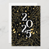 Gelukkig nieuwjaar feest kaart (Voorkant / Achterkant)