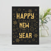 Gelukkig nieuwjaar feest kaart (Staand voorkant)