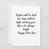 Gelukkig nieuwjaar feest kaart (Achterkant)