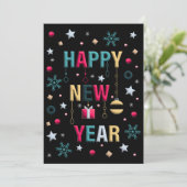 Gelukkig nieuwjaar feest kaart (Staand voorkant)