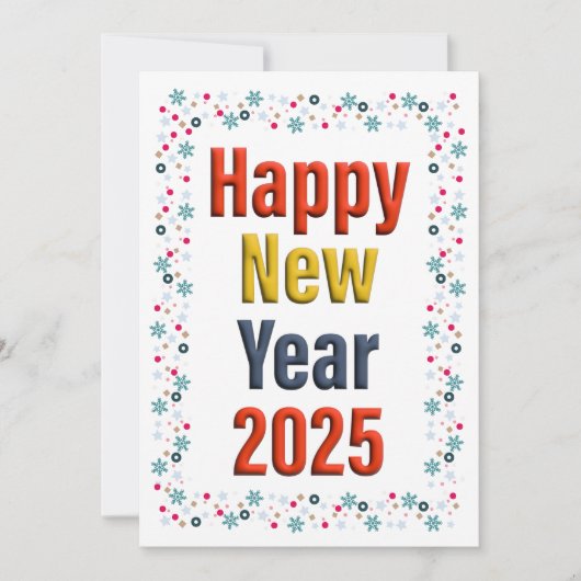 Gelukkig nieuwjaar feest kaart (Voorkant)