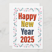 Gelukkig nieuwjaar feest kaart (Voorkant / Achterkant)