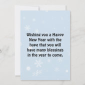 Gelukkig nieuwjaar feest kaart (Achterkant)