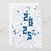 Gelukkig nieuwjaar feest kaart (Voorkant / Achterkant)