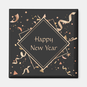 Gelukkig nieuwjaar feest magneet