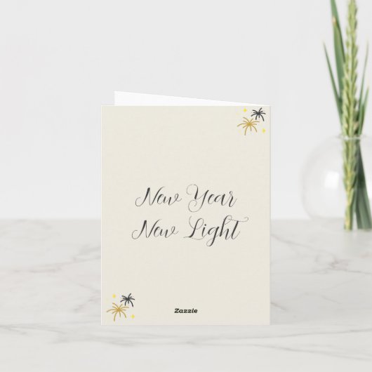 Gelukkig nieuwjaar feestdagen kaart (Achterkant)